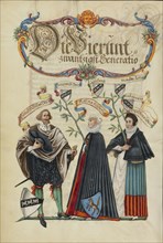 The Twenty-Fourth Generation, Georg Wilhelm Derrer; Nuremberg, Germany; about 1626 - 1711; Tempera colors with gold and silver