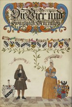 The Twenty-Fourth Generation, Georg Veit Derrer; Nuremberg, Germany; about 1626 - 1711; Tempera colors with gold and silver