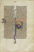 Initial S: Two Men Disputing before a Judge; Unknown, Michael Lupi de Çandiu, Spanish, active Pamplona, Spain 1297 - 1305