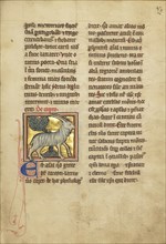 A Goat; Thérouanne ?, France, formerly Flanders, fourth quarter of 13th century, after 1277, Tempera colors, pen and ink, gold