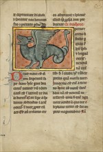 A Winged Dragon; Thérouanne ?, France, formerly Flanders, fourth quarter of 13th century, after 1277, Tempera colors, pen