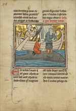 A Fisherman on the Back of a Whale; Thérouanne ?, France, formerly Flanders, fourth quarter of 13th century, after 1277