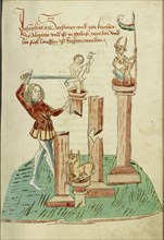 Josaphat Destroying Pagan Idols; Follower of Hans Schilling, German, active 1459 - 1467, from the Workshop of Diebold Lauber