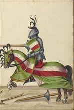 A Tournament Contest; Augsburg, probably, Germany; about 1560 - 1570; Tempera colors and gold and silver paint on paper