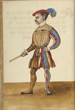 A Herald; Augsburg, probably, Germany; about 1560 - 1570; Tempera colors and gold and silver paint on paper