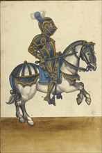 A Tournament Contest; Augsburg, probably, Germany; about 1560 - 1570; Tempera colors and gold and silver paint on paper