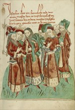 Josaphat Converses with the Astrologers; Follower of Hans Schilling, German, active 1459 - 1467, from the Workshop of Diebold