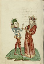 King Avenir and Josaphat in Conversation; Follower of Hans Schilling, German, active 1459 - 1467, from the Workshop of Diebold