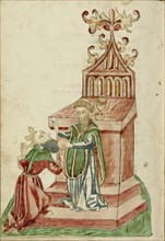 Josaphat receives Communion from Barlaam; Follower of Hans Schilling, German, active 1459 - 1467, from the Workshop of Diebold