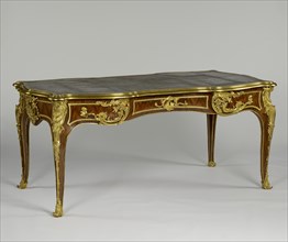 Writing Table, bureau plat, Attributed to Joseph Baumhauer, French, died 1772, Paris, France, Europe; about 1745 - 1749; Oak