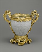 Vase; Unknown maker; China; porcelain about 1740; mounts about 1750 - 1755; Hard-paste porcelain; gilt bronze mounts