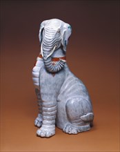 Figure of an Elephant; China; 1736 - 1795; Hard-paste porcelain, polychrome enameled decoration, gilding; 55.2 x 34.2 x 25.4 cm