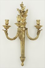 Wall Light; Attributed to Jean-Louis Prieur, French, active 1765 - 1785, France; about 1775; Gilt bronze; 68.6 x 33.7 x 26.7 cm