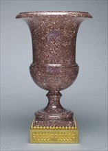 Pair of Urns; about 1780; Porphyry; gilt bronze