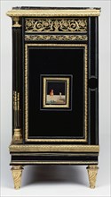 One of a Pair of Cabinets; Attributed to Adam Weisweiler, French, 1744 - 1820, master 1778), Italy; about 1808; pietra dura
