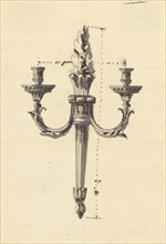 Drawing for a Wall Light; Attributed to Jean-Louis Prieur, French, active 1765 - 1785, Paris, France; about 1775; Pen and ink