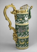 Ewer; China; porcelain about 1662 - 1722; mounts about 1700 - 1710; Porcelain and gilt bronze mounts; 45.7 x 35.2 x 13.7 cm, 18