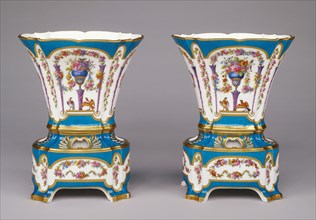 Pair of Vases; Painted by Jacques-François-Louis de Laroche, French, about 1740 - about 1802, Gilded by Antoine-Toussaint