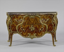 Commode; Attributed to Jean-Pierre Latz, French, about 1691 - 1754, Paris, France; about 1745–1749; Oak and poplar veneered