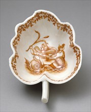 Leaf-Shaped Dish; Painting attributed to Ignaz Preissler, German, 1676 - 1741, Meissen Porcelain Manufactory, German, active