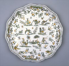 Plate; Made at the Joseph Olerys Manufactory, Moustiers, French, active about 1650 - present, Moustiers, France; about 1740