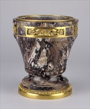 Pair of Vases, Jardinières, Paris, France; about 1785; Brèche violette with gilt bronze mounts and brass liners