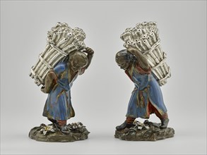 Pair of Decorative Bronzes; Painting attributed to Étienne-Simon Martin, French, 1703 - 1770, and Guillaume Martin, French