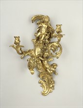 One of a pair of Wall Lights; French; Paris, France; 1745 - 1749; Gilt bronze; 72.4 x 47.6 x 26.7 cm