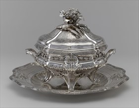 Lidded Tureen, Liner and Stand, one of a pair, Thomas Germain, French, 1673 - 1748, master 1720), Paris, France; 1744 - 1750