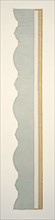 Upper inner proper left valence; Bruce Hutchison; 1993; Silk satin; with linen linings; 27.9 x 186.7 cm, 11 x 73 1,2 in