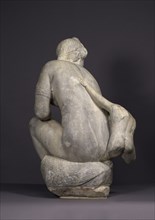 Statue of a Crouching Venus; Roman Empire; 100 - 150; Gray Marble; 115 × 56.7 × 72.6 cm, 45 1,4 × 22 5,16 × 28 9,16 in
