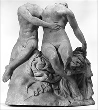 Imitation of a Statuette of Hermes and a Nymph Seated on a Rock; Europe, ?, late 18th century; Marble; 34 cm, 13 3,8 in
