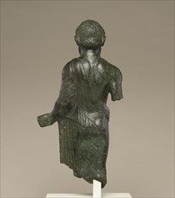 Statuette of Tinia; Italy; about 480 B.C; Bronze; 17.2 × 9 × 4 cm, 6 3,4 × 3 9,16 × 1 9,16 in
