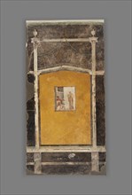 Wall Panel from a Black Ground Frescoed Room; Boscoreale, Italy; 1 - 50; Fresco; 247 × 130 cm, 97 1,4 × 51 3,16 in