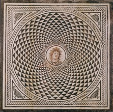 Mosaic Floor with Medusa; Rome, Italy; about 115 - 150; Stone tesserae; 270.5 × 270.5 cm, 1745.8949 kg, 106 1,2 × 106 1,2 in