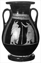 Attic Red-Figure Pelike; Athens, Greece; 450 - 440 B.C; Terracotta; 29.8 cm, 11 3,4 in