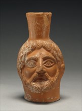 Red-Slip Head Vase; Workshop of Gududio, Roman, active about 300 A.D., North Africa; about 300; Terracotta; 16.3 cm, 6 7,16 in