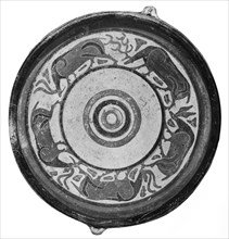 Etrusco-Corinthian Plate; Etruria; early 6th century B.C; Terracotta; 28.5 × 25.7 cm, 11 1,4 × 10 1,8 in