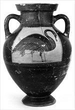 Attic Black-Figure Amphora; Athens, Greece; 550 - 550 B.C; Terracotta; 36.8 cm, 14 1,2 in