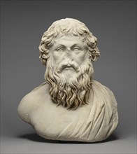 Portrait of a Philosopher; about A.D. 400; White Marble; 53 × 45.7 × 32.8 cm, 20 7,8 × 18 × 12 15,16 in