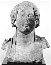 Herm of a Youth; Asia Minor; 2nd century; Marble, burned in a fire in part to limestone; 27 cm, 10 5,8 in