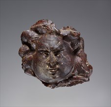 Gorgoneion, Medusa Head, Italy, ?, 1st - 2nd century; Amber; 5.8 × 5.8 × 3.2 cm, 2 5,16 × 2 5,16 × 1 1,4 in