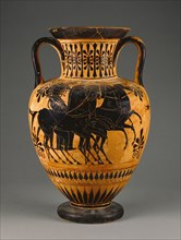 Attic Black-Figure Amphora; Athens, Greece; about 520 B.C; Terracotta; 43.8 cm, 17 1,4 in