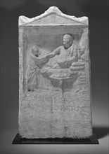 Grave Stele of Menekrates; Asia Minor; about 150 B.C; Marble; 55 × 30.5 × 6 cm, 21 5,8 × 12 × 2 3,8 in