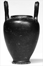 Campanian Black Lebes; Campania, South Italy; 323 - 31 B.C; Terracotta; 20.7 × 7.2 cm, 8 1,8 × 2 13,16 in