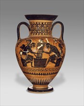 Black-Figure Neck-Amphora; Near Medea Group, Greek, Attic, active 530 - 510 B.C., Athens, Greece; about 510 B.C; Terracotta