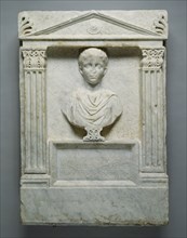 Grave Relief of Agrippina; about 150; Marble; 77.5 × 54.5 × 8 cm, 30 1,2 × 21 7,16 × 3 1,8 in