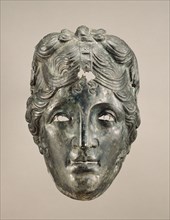 Mask from a Cavalry Helmet; Asia Minor; 75 - 125; Bronze; 28 × 17.8 cm, 11 × 7 in