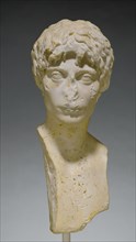 Portrait Bust of a Roman Adolescent; Italy; 170 - 190; Marble; 41 cm, 16 1,8 in