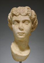 Head of an Antonine Woman, Close to Faustina Minor, Italy, ?, mid-2nd century; Italian marble, fine-grained, worked for
